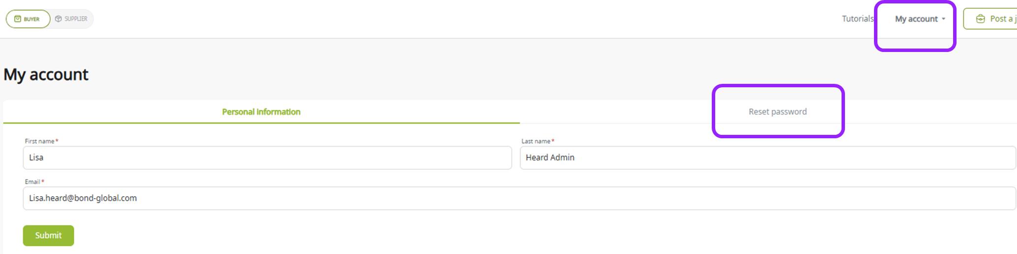 My account OneView Image 2